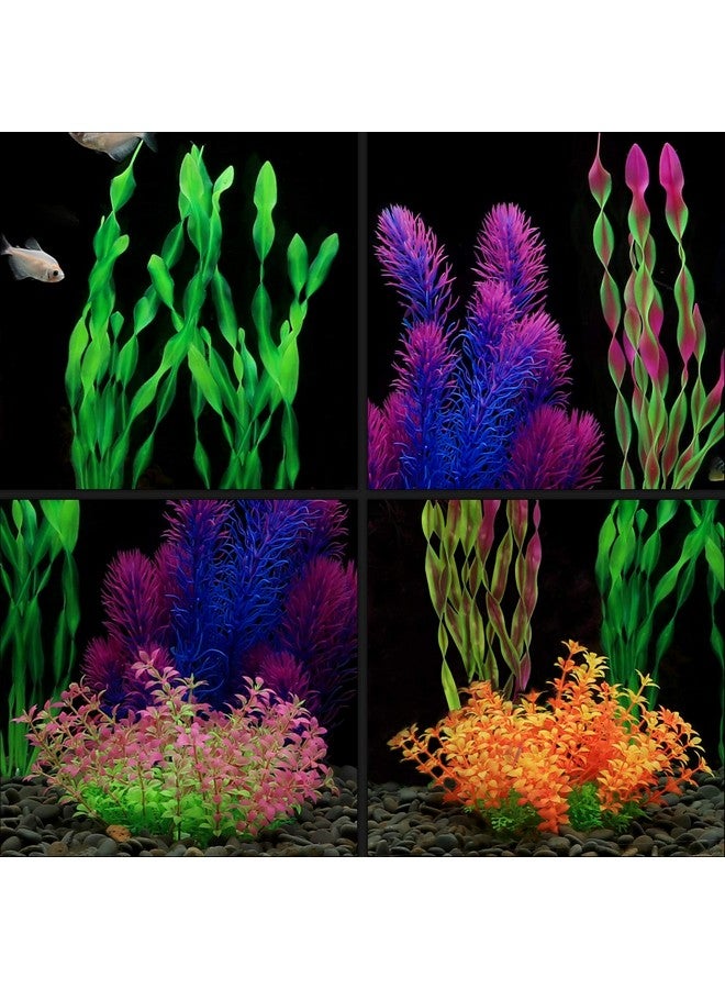 MYLIFEUNIT MyLifeUNIT Artificial Aquarium Plants, Plastic Fish Tank Plants for Aquarium Decorations, Pack of 7 (Style B) - Image 5