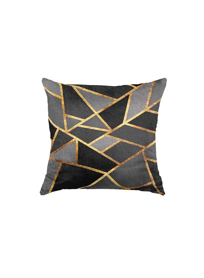 RIZARIES SuperSoft Grey Gold Stone Throw Cushion - Image 1