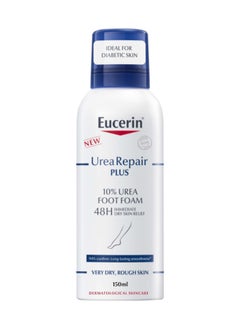 Eucerin UreaRepair Plus 10% Urea Foot Foam with Ceramide, Smoothes Callouses and Thickened Heels 150ml  - Image 2