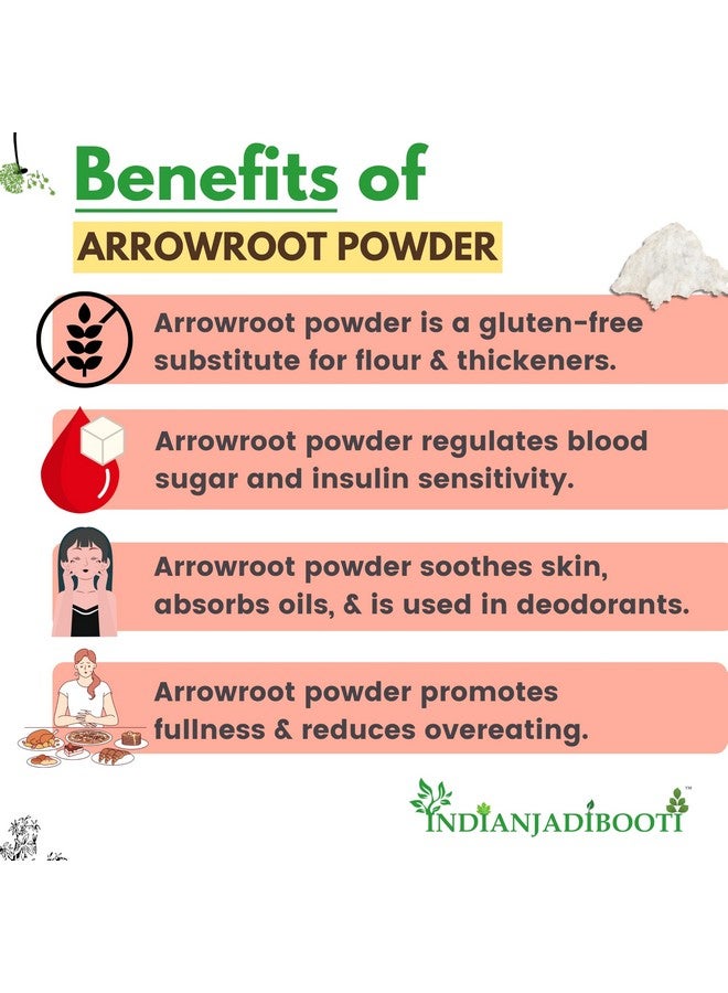 IndianJadiBooti Ararot Powder - Arrow Root Powder, 900 Grams Pack - Image 3