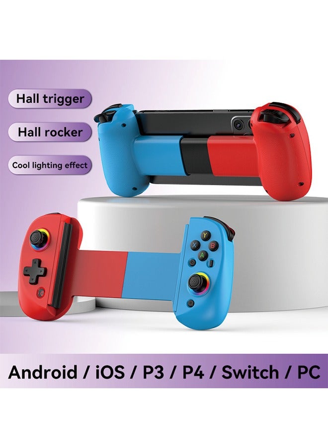 D8 Wireless Bluetooth Game Controller - Stretchable Handle, Dual Hall Sensors, Vibration, and RGB Lighting - Image 1