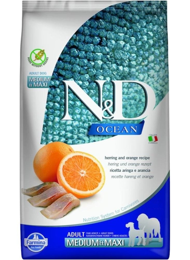 Farmina - Ocean Herring and Orange Medium & Maxi Adult Food 12 kg - Image 1