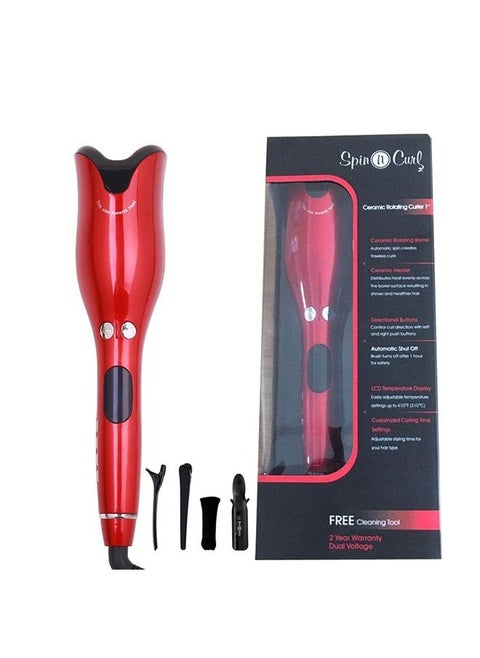 Professional Hair Curling Iron  Auto Rotating Hair Curler Styling Tool With Temperature Display and Timer