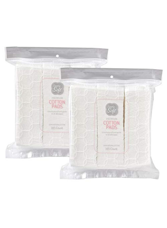 Simply Soft Premium Cotton Pads 100 Natural and LintFree Cotton Hypoallergenic 330 Count - Image 1