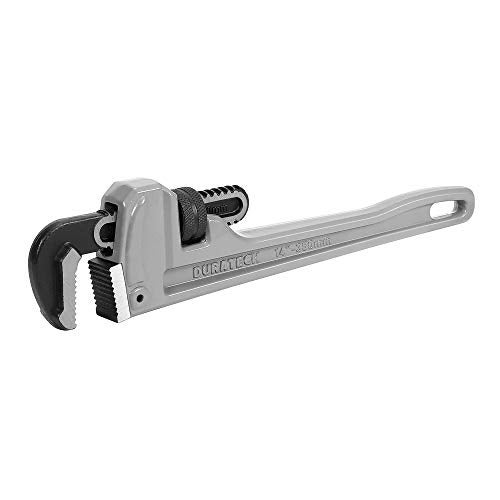 DURATECH 14-inch Heavy Duty Aluminum Straight Pipe Wrench, Adjustable Plumbing Wrench, Drop Forged, Exceed GGG standard - Image 1