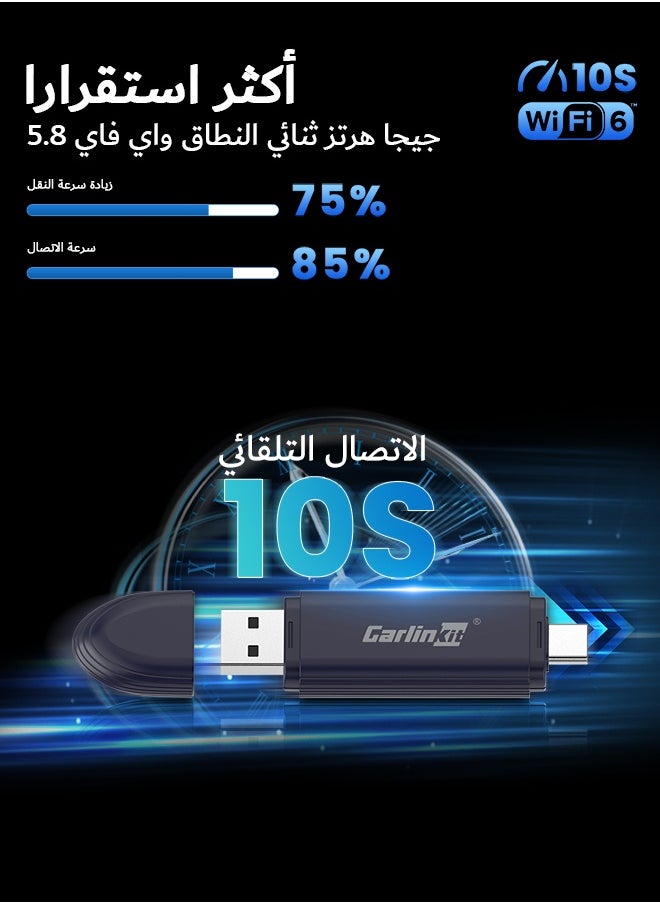 Carlinkit - 2025 CarlinKit MINI5C PRO Wireless CarPlay&Android Auto Wireless Adapter 2-in-1 Stable&Fast-Connect USB Dongle Car Tools A/C port switch - Image 1