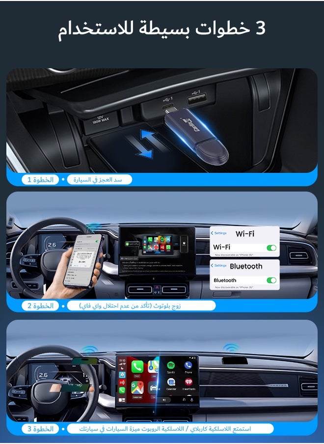 Carlinkit - 2025 CarlinKit MINI5C PRO Wireless CarPlay&Android Auto Wireless Adapter 2-in-1 Stable&Fast-Connect USB Dongle Car Tools A/C port switch - Image 1
