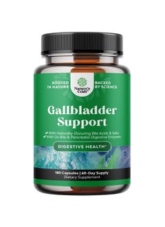 Natures Craft Ox Bile Salts for Gallbladder Support - Purified Bile Salts Supplement with Pancreatin Digestive Enzymes Ox Bile & Betaine HCL - Ox Bile Supplements for No Gallbladder & Digestive Health - 2 Months  - Image 1
