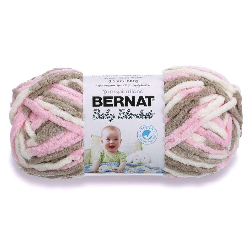 Bernat Baby Blanket Yarn 35 oz Gauge 6 Super Bulky Little Petunias