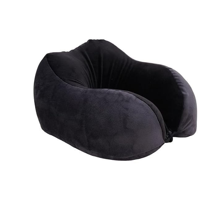 ATEVONMemory Foam Neck Pillow Soft Lightweight Neck Rest for Travel Flight Car Comfort Essential Pillow for Pain Relief and Better Sleep - Image 1