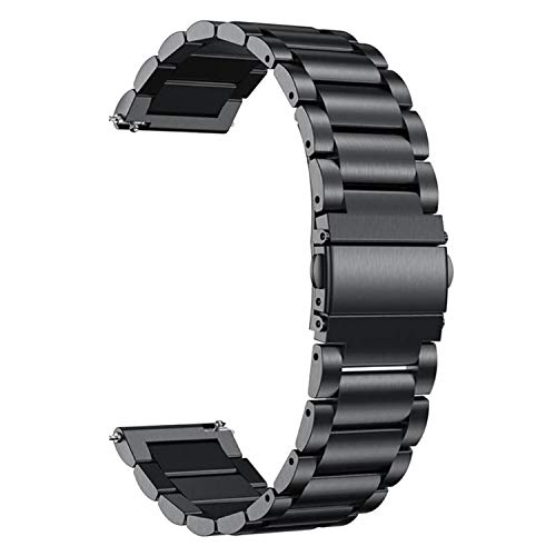 ACM Watch Strap Stainless Steel Metal 22mm compatible with Noise Colorfit Ultra 2 & Noise Colorfit Ultra & Noise Colorfit Pulse Grand Smartwatch Belt Luxury Band Royal Black - Image 1
