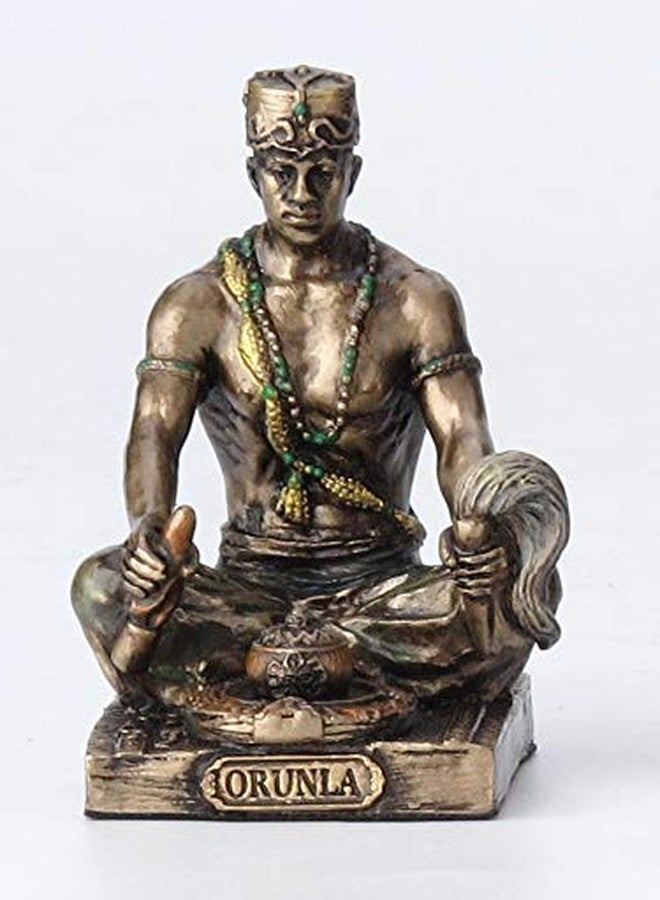 Veronese Design 2 1/2 Inch Orunla Santeria Orisha God of Wisdom, Destiny and Prophecy Cast Resin Hand Painted Antique Bronze Finish Statue Home Decor - Image 1