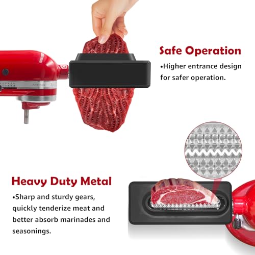 Taladad Meat Tenderizer for All Kitchen Aid Household Mixer,Meat Tenderizer Machine Attachment for Kitchen Aid Stand Mixers Accesssories (Black) - Image 5
