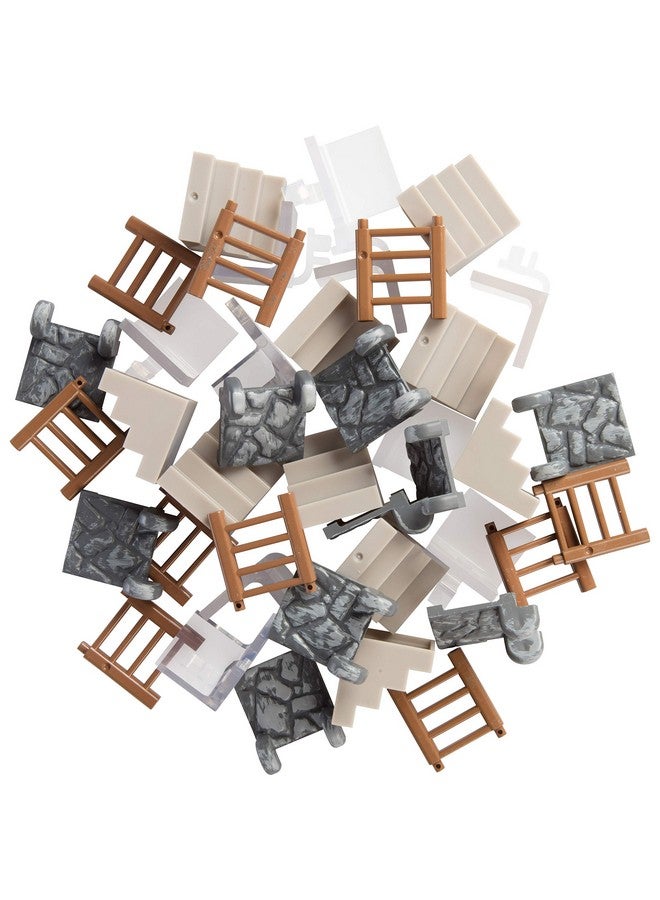 Monster Protectors Monster Adventure Terrain- 40pc Painted Ladders and Stairs Bulk Set- Stackable 3-D Tabletop Customizable World Builder Compatible with DND Dungeons Dragons, Pathfinder, and All RPG Games  - Image 2