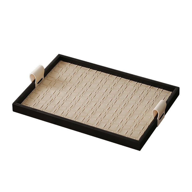 Leather Tray Black Small Square - French Style Design for Entryway Jewelry Storage - Image 5