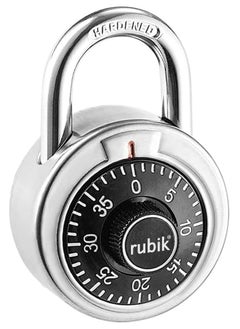 Rubik 3-Dials Combination Padlock, Alloy Steel Security Lock for Door, Cabinets, Toolbox (1 Pack)  - Image 1