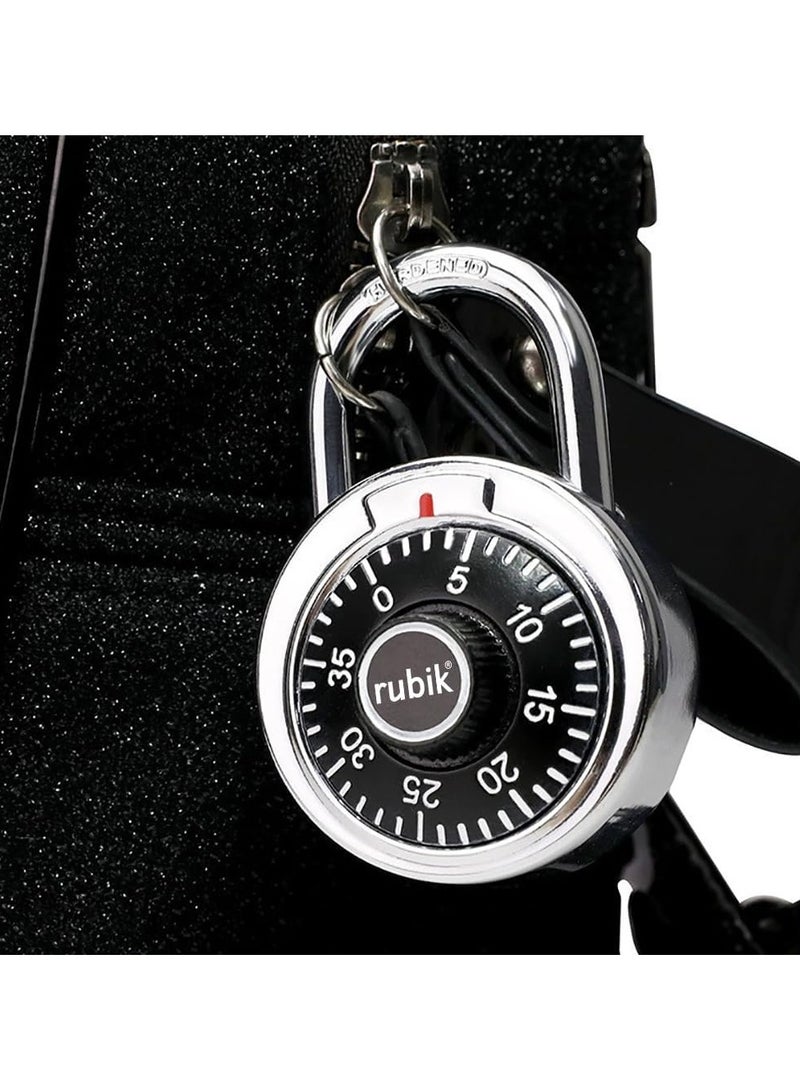Rubik 3-Dials Combination Padlock, Alloy Steel Security Lock for Door, Cabinets, Toolbox (1 Pack)  - Image 2