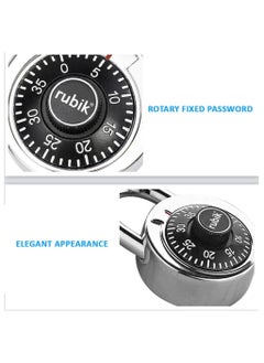 Rubik 3-Dials Combination Padlock, Alloy Steel Security Lock for Door, Cabinets, Toolbox (1 Pack)  - Image 5