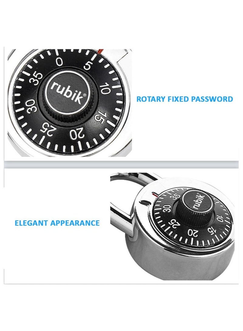 Rubik 3-Dials Combination Padlock, Alloy Steel Security Lock for Door, Cabinets, Toolbox (1 Pack)  - Image 5