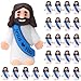Bememo 25 Pcs Little Jesus Figures Mini Jesus Loves You Figures Original Design Multicolor Tiny Easter Figurines to Hide and Seek Religious Gifts for Easter Egg StuffersBlue - Image 3