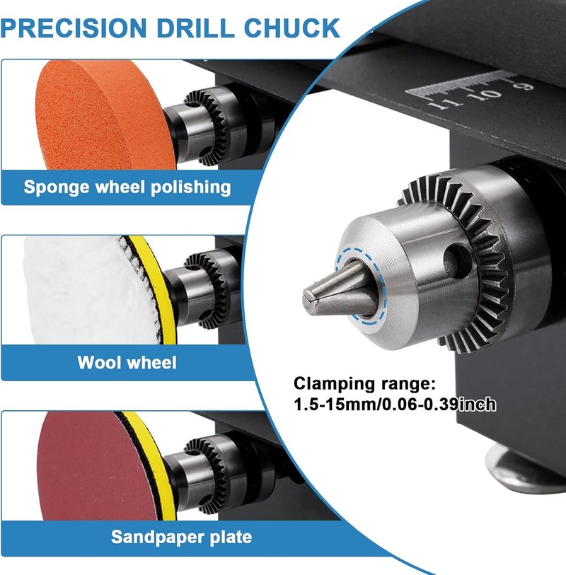 cheekyglo Mini Multifunctional Table Saw 4" 300W, 1.2” x 16” Belt Sander 6” Sanding Disc Machine for Crafts Wood Stone Cutting and Grinding, w/ 10 Sanding Belts and 5 Sandpapers - Image 5