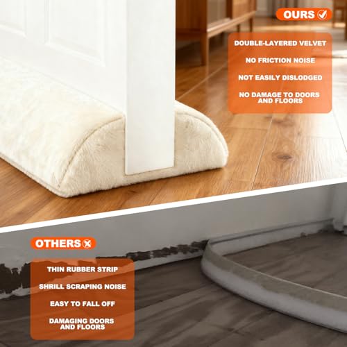 GDHOMM Door Draft Stopper for Bottom of Door, Adjustable Door Sweep Door Draft Blocker Door Gap Filler, Energy Saving, Keeps Sound Draft Light Out - Fits 30” to 36” Door - Image 4