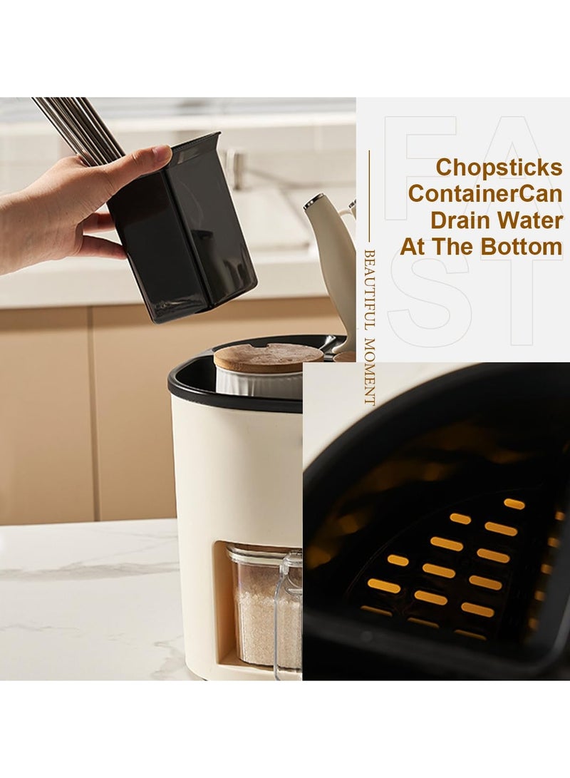 KASTWAVE Kitchen organizers and storage Seasoning Box Knife Rack Chopstick Cage Container Spice Box multifunctional Drawer Spice Box for Kitchen Storage - Image 4