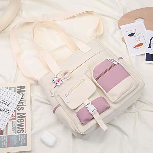 Phaoullzon Crossbody Cute Bag for Teens Kawaii Messenger Purse Nylon Shoulder Tote Bags - Image 2