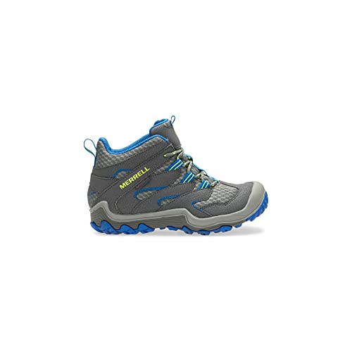 Merrell Chameleon 7 Access MID WTRPF Hiking Boot, Grey/Blue, 1 US Unisex Little Kid - Image 5