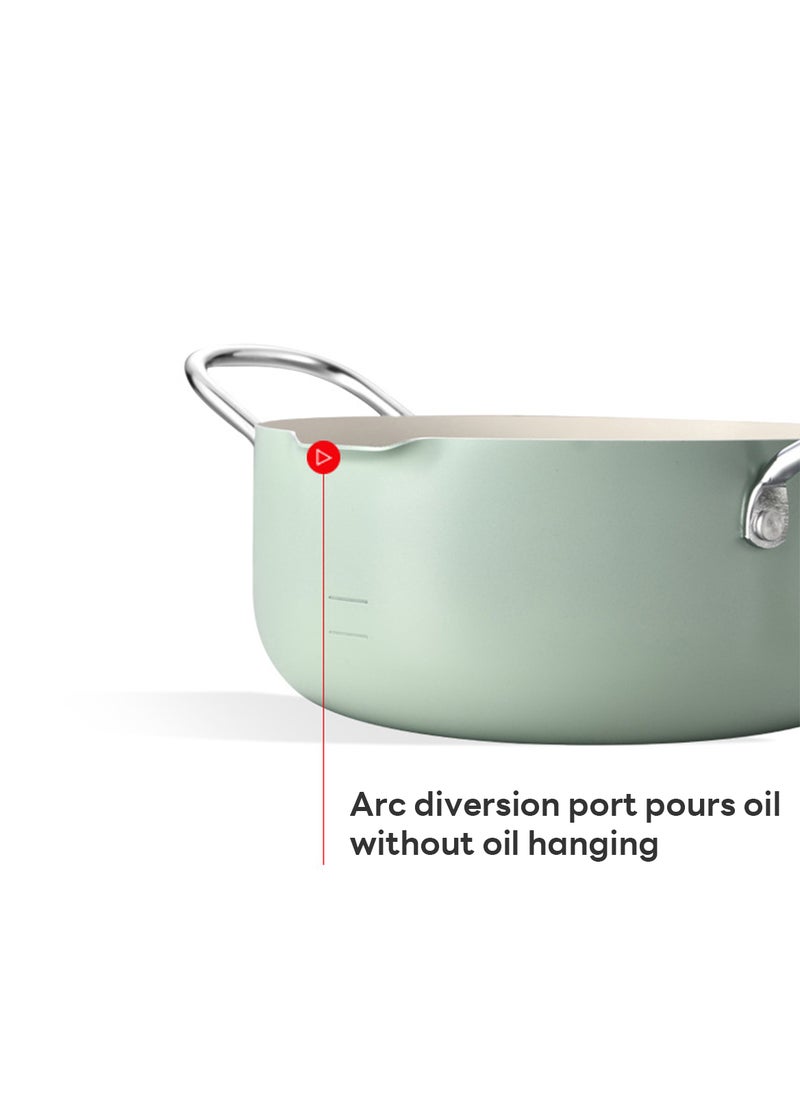 Glanfen Household 304 Stainless Steel Fryer, Temperature-Controlled Fryer with Thermometer 20CM - Image 5