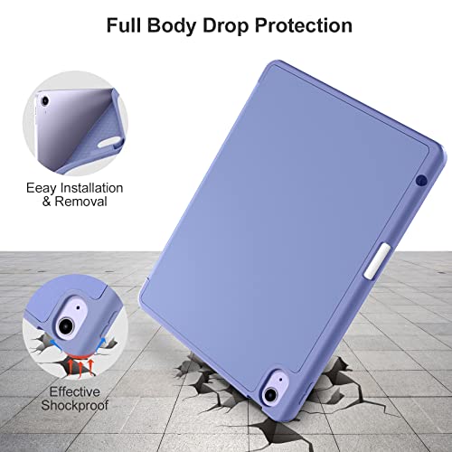 Akkerds Compatible with iPad Air 11 Inch Case 7th/6th Generation (M3/M2) 2025/2024, for iPad Air 5th/4th Generation Case 10.9 Inch 2022/2020 with Pencil Holder[Auto Sleep/Wake], BluePurple - Image 4