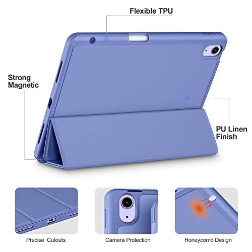 Akkerds Compatible with iPad Air 11 Inch Case 7th/6th Generation (M3/M2) 2025/2024, for iPad Air 5th/4th Generation Case 10.9 Inch 2022/2020 with Pencil Holder[Auto Sleep/Wake], BluePurple - Image 3