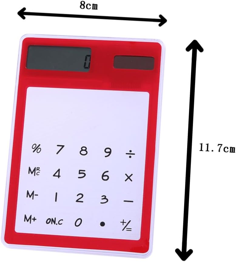 Transparent Touch Panel Solar Calculator Lightweight Portable Design for School Office Home Use Automatic Power Off Compact Retro Style Go Calculations - Image 2