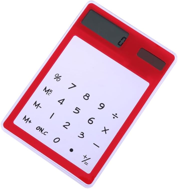 Transparent Touch Panel Solar Calculator Lightweight Portable Design for School Office Home Use Automatic Power Off Compact Retro Style Go Calculations - Image 1
