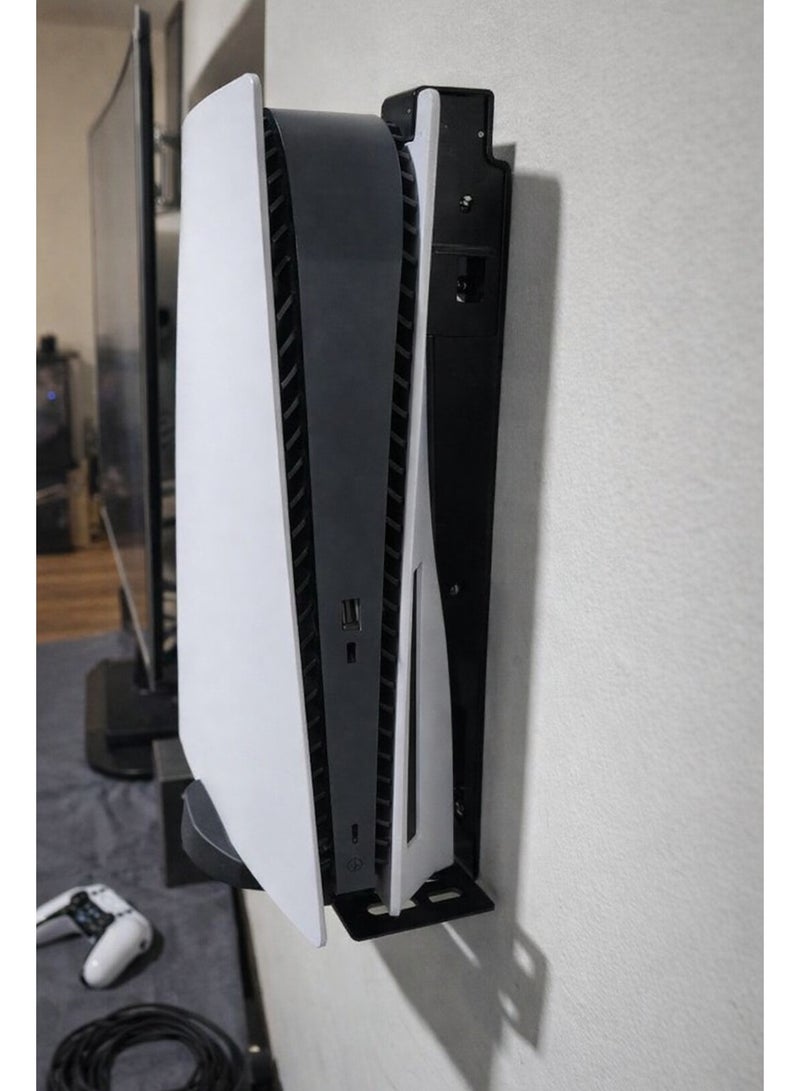 Wall Mount Stand for PS5 Console – Hidden Metal Bracket, Space Saving, Black - Image 4