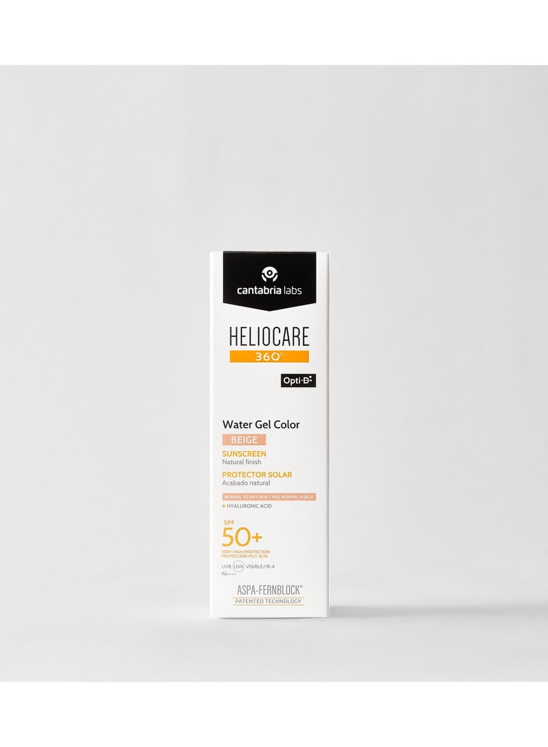 Heliocare 360º Water Gel SPF50+ Tinted Sunscreen Beige 50ml - Image 4