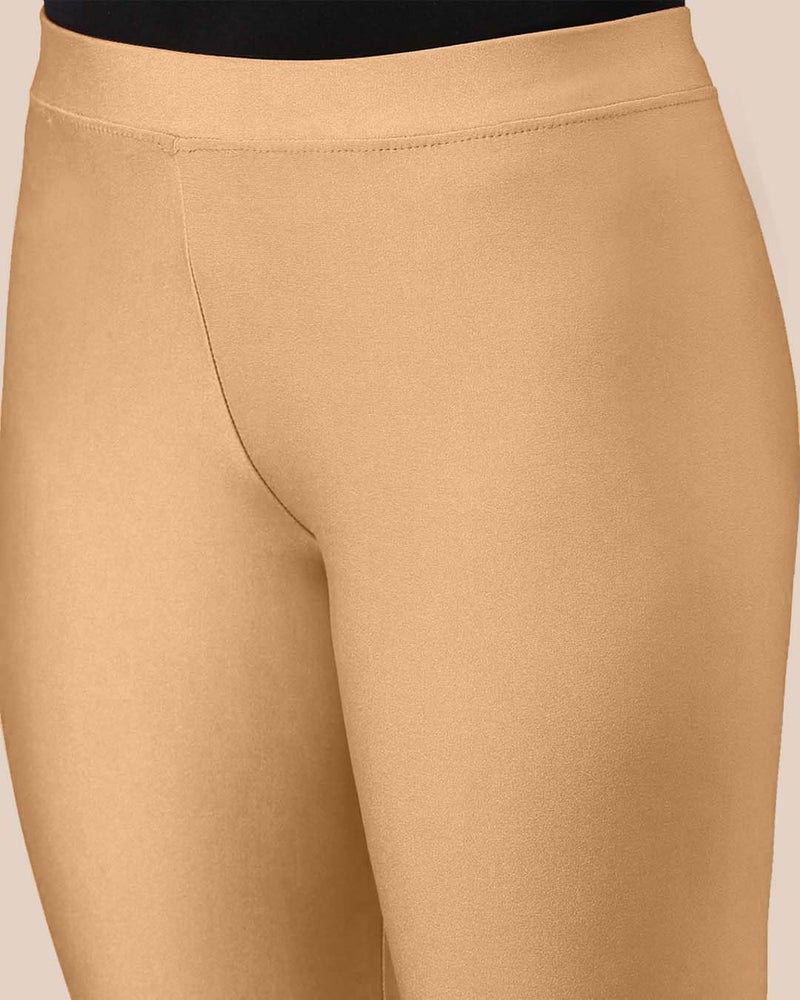 Mehrang Tailored Cut & Slim Fit Stetchable Fabric Ankle Length Shimmer Leggings for Womens and Girls (in, Alpha, 2XL, Regular, Skin) - Image 3
