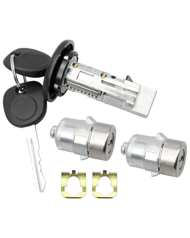 أسطوانة قفل مفتاح الإشعال لقفل الباب مع مفتاح مناسب لسيارات كاديلاك شيفروليه سيلفرادو إسكاليد سوبربان سييرا يوكون جي إم سي استبدال 707835 706592 598007
