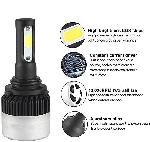 Asryd (2 Year Warranty) Genuine H4 Hi/Low Beam 9000LM 6500K 72 W LED Automotive Headlight Bulbs Auto Conversion Driving Lamp (Cool White) (H4 (Pack of 2)) - Image 4