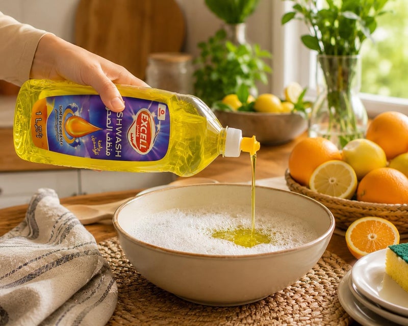 Servewell EXCELL Dishwash Liquid 1L - Super Degreaser with Lemon Scent - Image 5