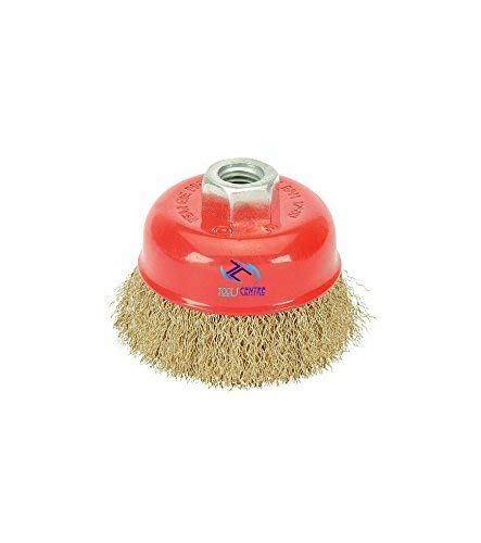 BRUSH HOUSE Metal Non Twisted Crimped Cup Brush for Removing Rust Paint and Polishing Metal Brush for Cleaning Households Red Pack of 2 - Image 2