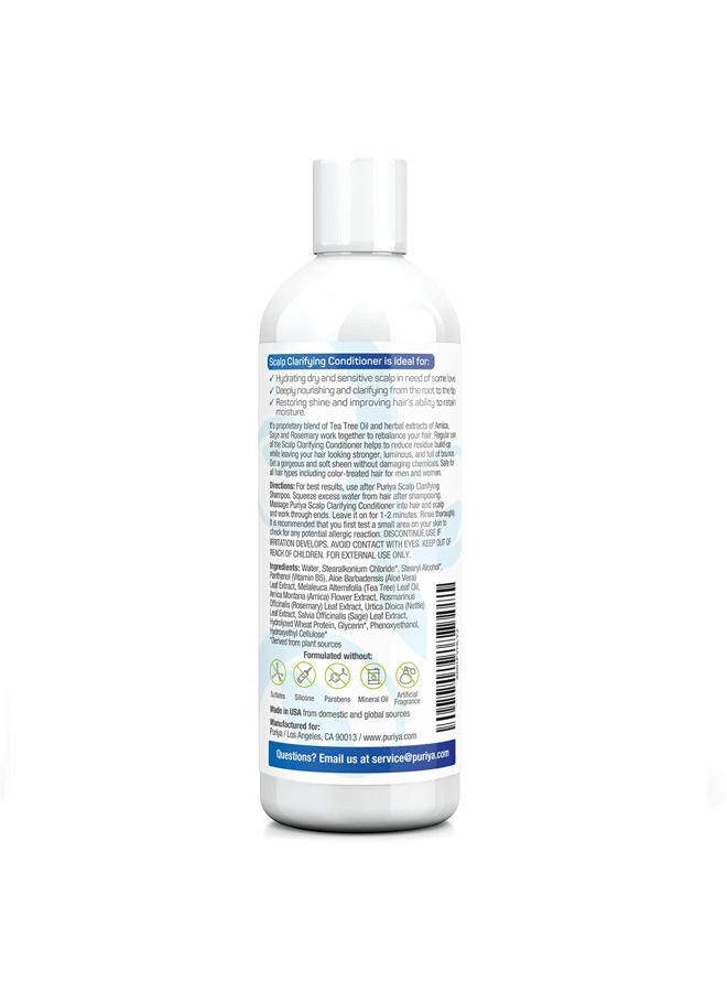 Puriya Sulfate Free Hair Conditioner with Tea Tree Oil, Moisturizing Treatment for Dry, Itchy, Flaky Scalp and Damaged Hair, For Men and Women, 16 Ounce - Image 2