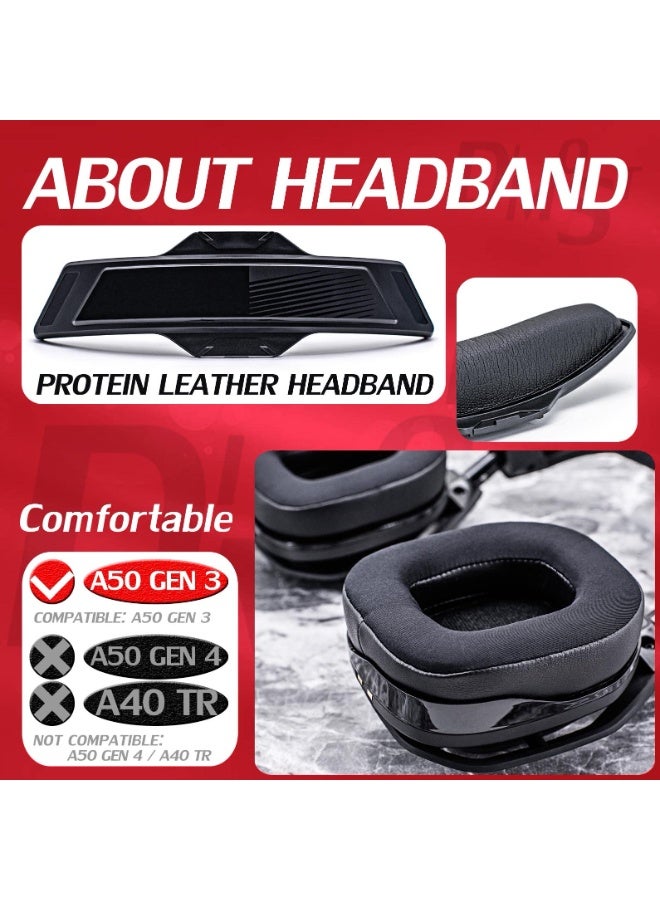 KISSUN A50 GEN 3 MOD KIT Cooling Gel Ear Pads for Astro A50 GEN 3 Headset I with Headband by - NOT FIT GEN 4 - Image 4