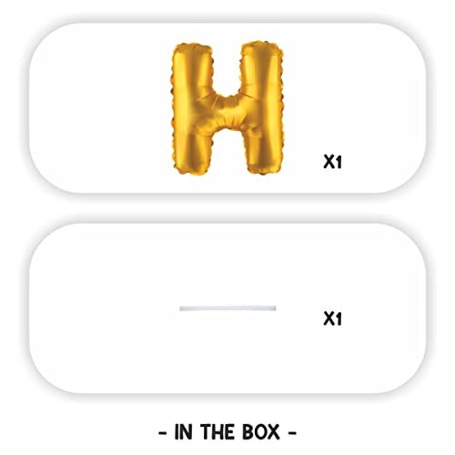 JUST PARTY Gold Letters Alphabets Foil Balloons for Birthday/Anniversary/Bachelorette/Wedding/Farewell & Other Ocassions, Make Your Own Custom Phrase - Image 2
