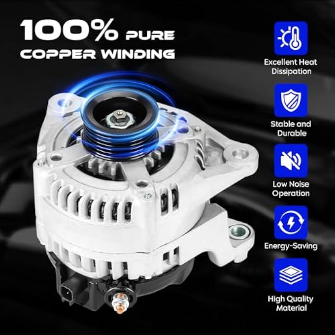 SEHNSUCHT Alternator Replacement New Fit for Chrysler Aspen, for Dodge Durango, for Dodge Ram 1500, for Ram 2500, for Ram 3500 2009, 5.7L, High Output Alternator Replace for 11448, 11449, 12916 - Image 5