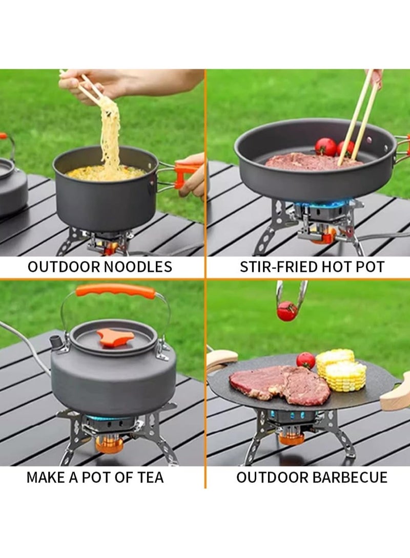 VUCATIN 6800w Windproof Camp Stove Equipped with a Fuel Canister Adapter, Piezo Ignition And Carry Case, Suitable for Outdoor Backpacking, Hiking And Picnics  - Image 5