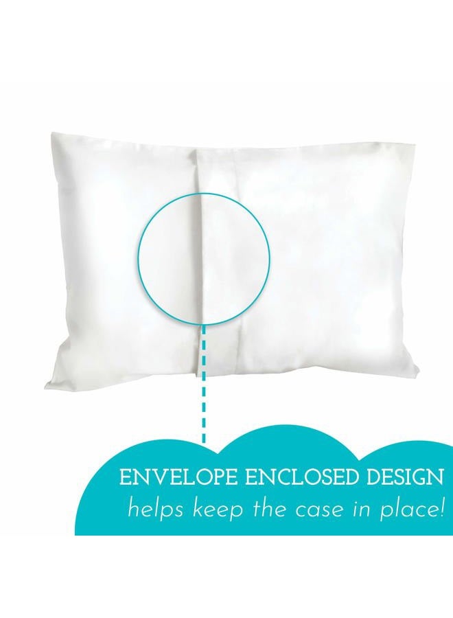 Little Sleepy Head Toddler Pillow with Pillowcase 13x18 - Kids Pillow for Sleeping - Toddler Pillow - Better Neck Support Ergonomic Pillow and Toddler Pillowcase - Best Pillows for Kids (White)  - Image 5
