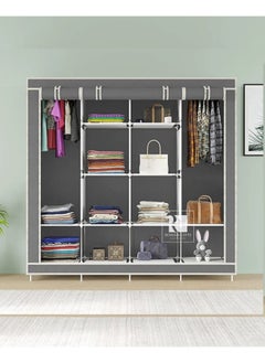 Roman Gifts 4 Doors Portable Foldable Wardrobe with Non Rustable Metal Pipes  - Image 1
