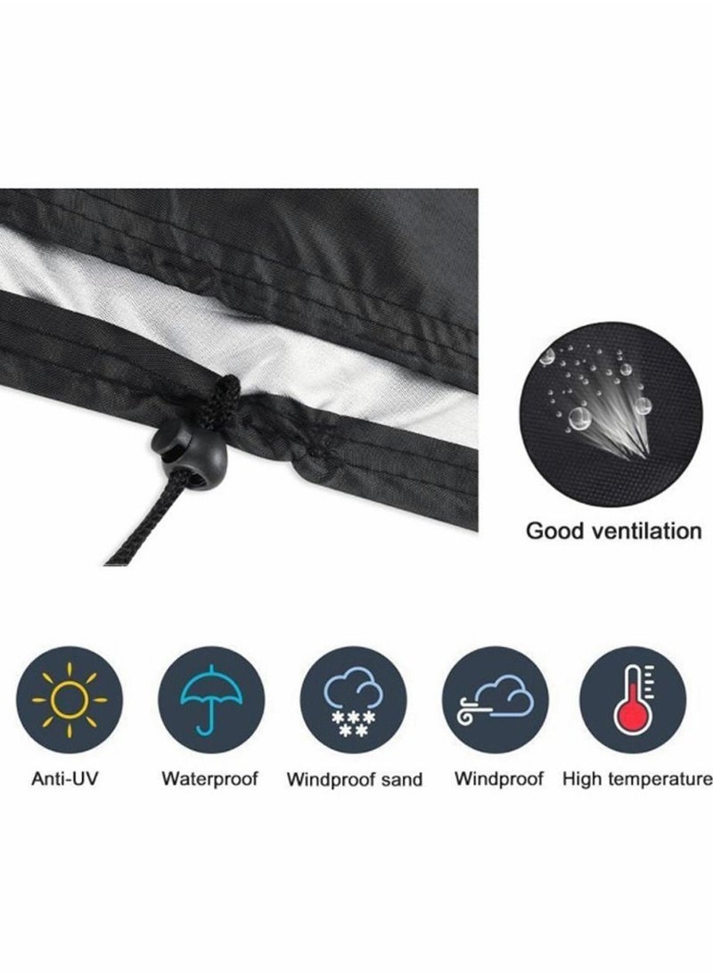 HomarKet - Outdoor Garden Chair Cover High Back Patio Stacking Chair Covers Water-Resistant Anti-UV Snow Dust Wind-Proof Tear-Proof Anti-Fading Furniture Cover 65×65×120/80cm - Image 1