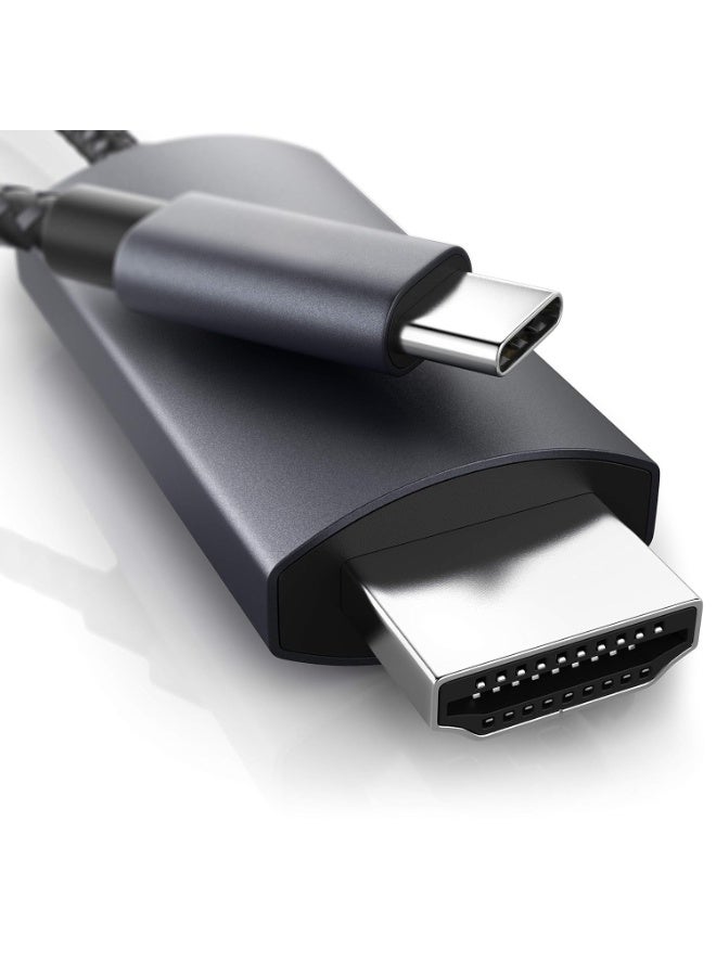 كابل USB C إلى HDMI - جودة 4K بدقة 60 هرتز - كابل 2 متر مضفر عالي السرعة لتوصيل الفيديو - Image 1